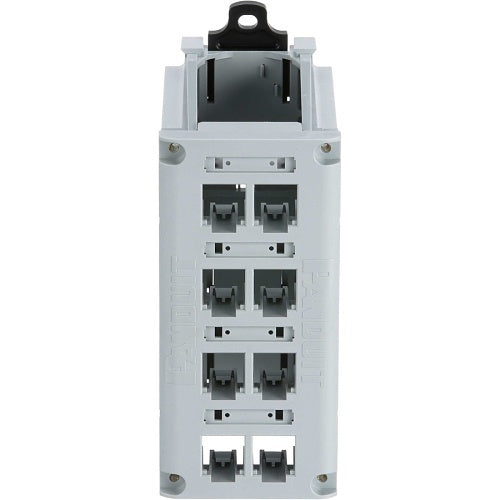 Panduit CDPP8RG-S Mini-Com 8-Port DIN Rail Shielded Patch Panel, Gray