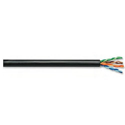 Superior Essex 04-001-58 EnduraGain CAT5e Direct Burial Cable, 24/4 Solid BC, OSP Unshielded, UTP, 1000' (304.8m) Reel, Black