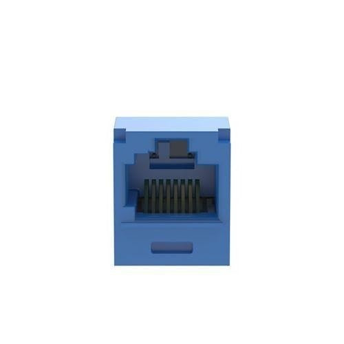 Panduit CJK6X88TGBU Mini-Com CAT6a UTP RJ45 TG Keyed Jack Module, Blue