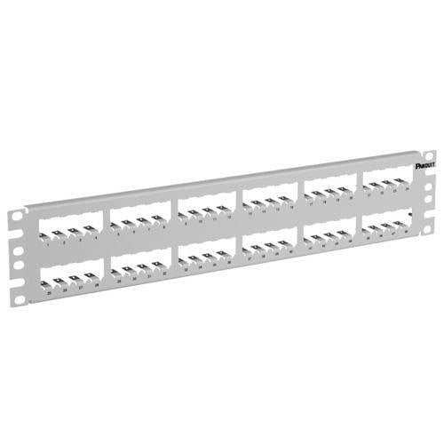 Panduit CP48WH Mini-Com Patch Panel, 48-Port, Metal, White