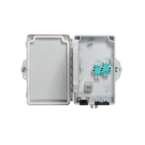 Cleerline SSF-OTB2 Outdoor Fiber Optic Plastic Enclosure, Empty, Holds 2 SC Simplex or 2 LC Duplex Adapters