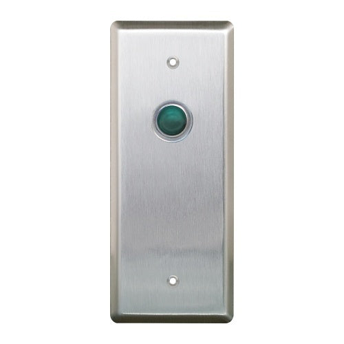 Camden CX-LED1N-G Narrow Faceplate, 12/28VDC, Green LED Plain, Stainless Steel