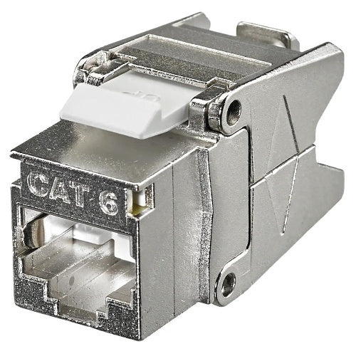 Hubbell HJS6 CAT6 Shielded Jack with Cobra-Lock Termination, Silver