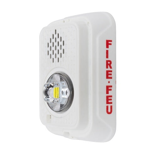 System Sensor P2GWLED-B L-Series Indoor 2-Wire LED Compact Horn Strobe, Wall-Mount, Bilingual, White