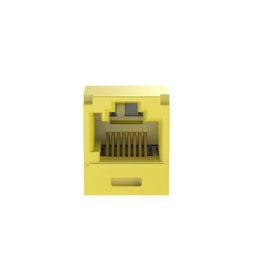 Panduit CJK6X88TGYL Mini-Com CAT6a UTP RJ45 TG Keyed Jack Module, Yellow