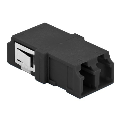 Hubbell FANLCDSC6BK Fiber Optic Cable Connector, LC Duplex with Snap Mount, Black, Pack of 6
