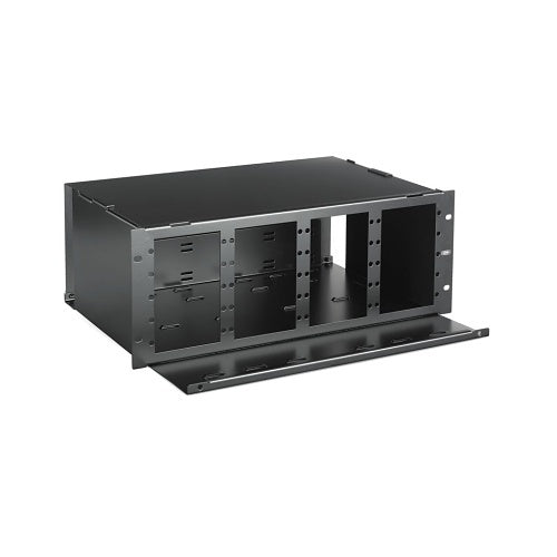 Hubbell FTR4U20H4 Fiber Optic Rack Mount Tray H4, 4U with Cover, 20 H4 Panel Openings, Unloaded