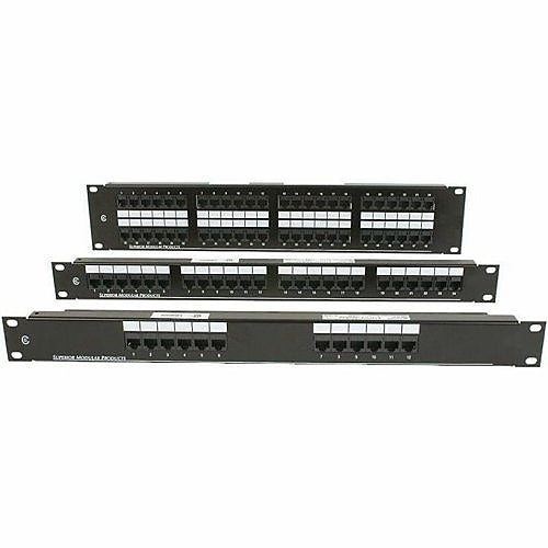 OCC ACC2488/110SIX Patch Panel, Angled, 24-Port, Category 6, 6-Pack Module, 1U