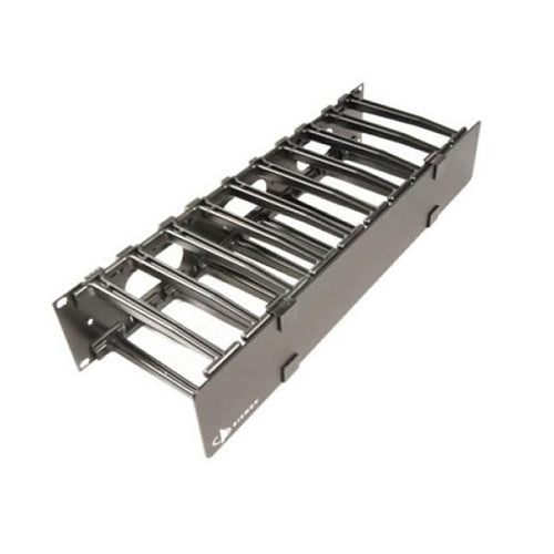 Siemon HCM-6-1U Horizontal Cable Manager with RouteIT, Single Sided, 19\\" (W), 1U RS, Standard Cover, Black