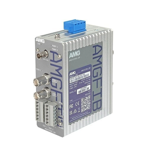 AMG Systems AMGFIB-2VR-1SD-3CC-M1B AMGFIB Series 2-Channel CVI / TVI / AHD / CVBS Video Receiver, 1-Port Duplex RS422/485 Serial Data, 3-Port Contact Closure, Multimode 500m, 1-Fiber, B-Side