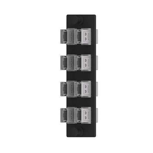 Panduit FAPV0812CGMPO Fiber Adapter Panel, 8 Key-Up / Key-Up MPOs, Type B, Vertical, Charcoal Gray