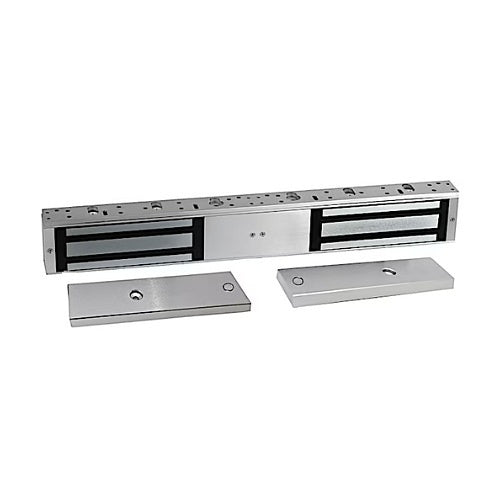 RCI RCIF8325DSSX28 Double MultiMag Electromagnetic Lock with Door Status Sensor, Satin Aluminum