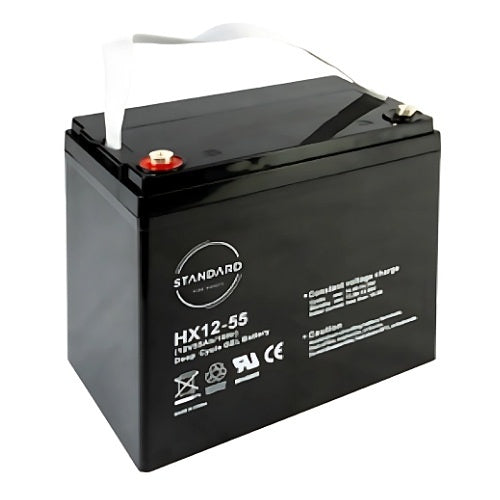 Standard Fire Safety ES6000-B12550 Rechargeable Battery with ABS Case, 12V, 55Ah