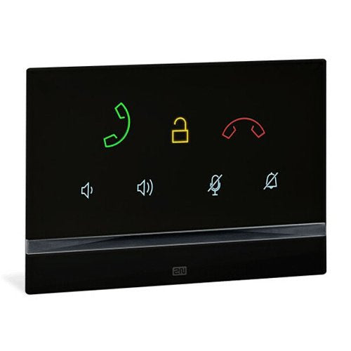 2N 01698-001 Indoor Talk Answering Unit with Capactive Buttons, Black