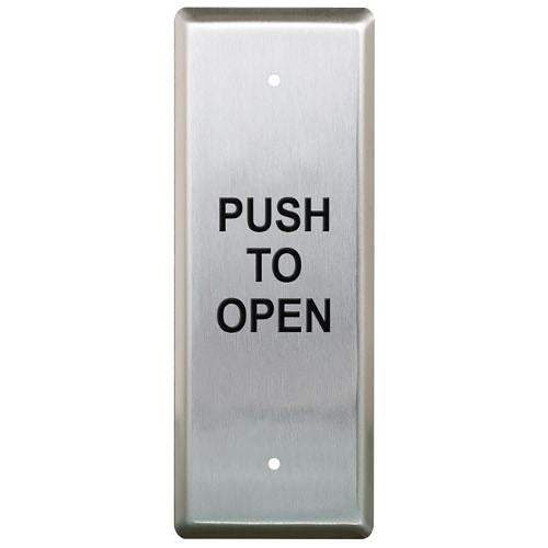 Camden CM-25K/3 CM-25 Series Narrow Push Plate Switch, 1-5/8\\" x 4-1/2\\", Stainless Steel, ADA-Compliant