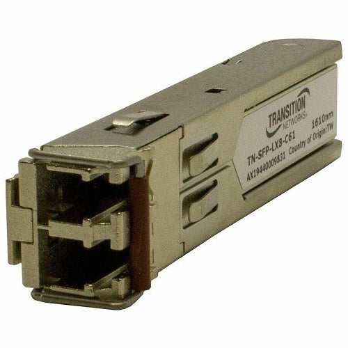 Lantronix TN-SFP-LX8-C61 MSA Compatible CWDM SFP Module, 1000Base-LX/Fiber Channel 1x Singlemode (LC) with DMI 1610nm, 80km