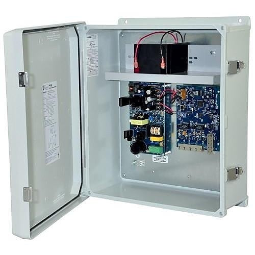Altronix NETWAY4E1LWPX Hardened Ethernet Over Fiber PoE+ Switch with Optimized Lithium Iron Phosphate Battery Charger