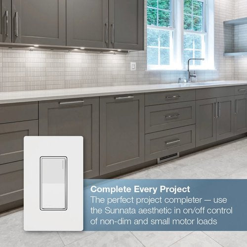 Lutron ST-RS-PM Sunnata Companion Switch, Multi-Location Switching, for Sunnata 6A On / Off Switch, (ST-6ANS), Pumice