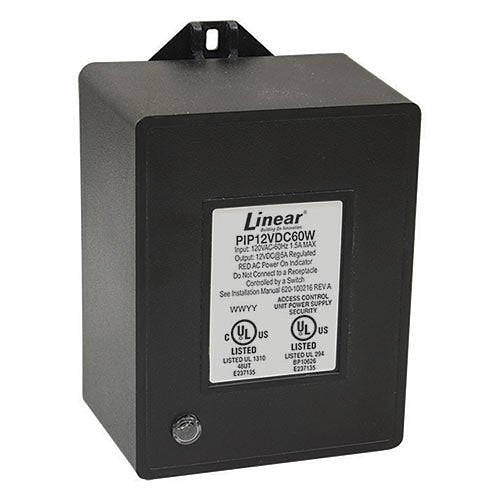 Linear PIP12VDC60W: Plug-in 12 VDC Power Supply Image of LN-PIP12V60W