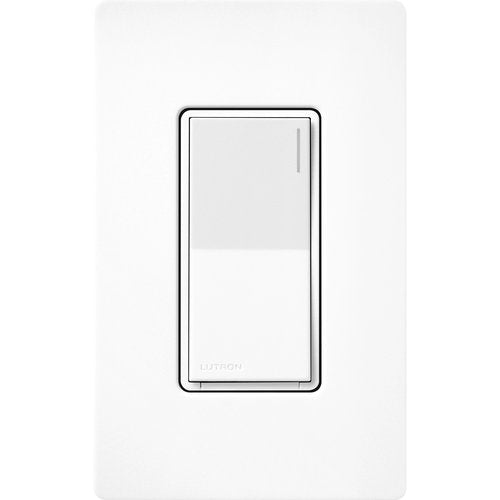 Lutron ST-6ANS-BW Sunnata On / Off Switch, 6A Lighting or 3A 1 / 10HP Motor, Single Pole / Multi-Location, Brilliant White