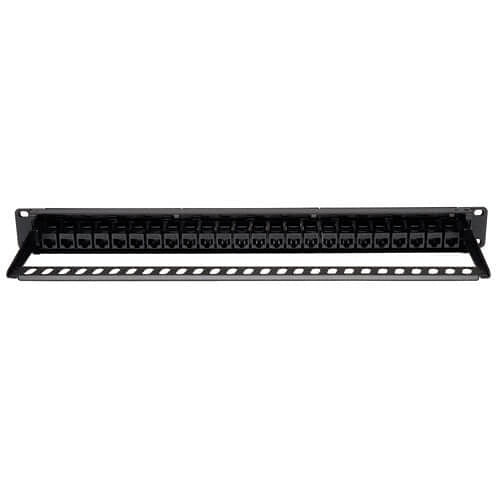 Tripp Lite N254-024 24-Port 1U Rack-Mount CAT6/CAT5 Feedthrough Patch Panel, RJ45 Ethernet