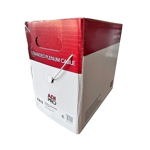 ADI PRO RN-9006101 22/2 Stranded Plenum, CL3P, Unshielded Cable, 1000\', Express Box, Off White