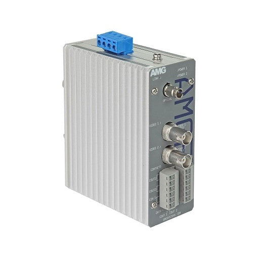 AMG Systems AMGFIB-2VR-1SD-3CC-M1B AMGFIB Series 2-Channel CVI / TVI / AHD / CVBS Video Receiver, 1-Port Duplex RS422/485 Serial Data, 3-Port Contact Closure, Multimode 500m, 1-Fiber, B-Side