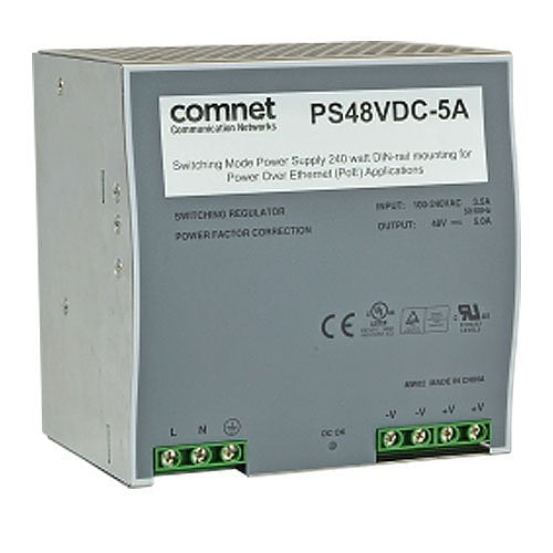 ComNet PS48VDC-5A Industrial DIN Rail Mounting 120W, 48V Power Supply