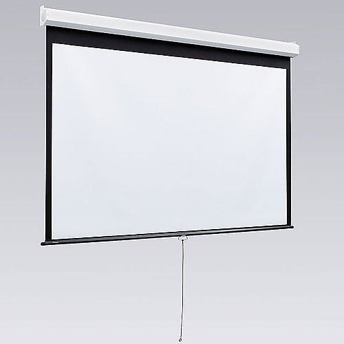 Draper 206112EH Luma 133\\" diag. Manual Spring-Roller Projection Screen, HDTV, Autoreturn, Argent White XH1500E Surface
