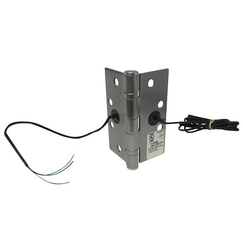 Command Access ETH4W5045 626 CH-BB79 4-Wire Energy Transfer Hinge, 5\\" x 4.5\\", 5 Knuckle Standard Weight, 26 Gauge, Satin Chromium Plated