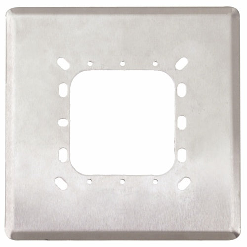 Camden CM-660 6‑1/2\\" Dress Plate for Double Gang or 4\\" Square Flush Box, Stainless Steel
