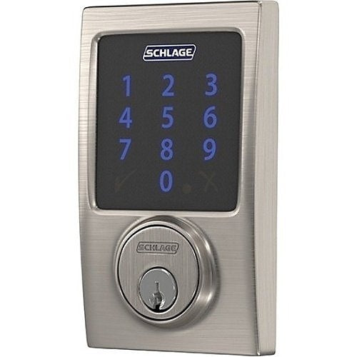 Schlage BE469ZP CEN 619 Century Connect Smart Door Lock, Z-Wave, Satin Nickel