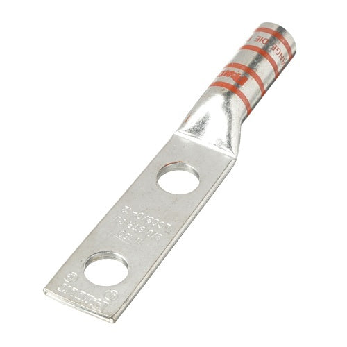 Panduit LCC3/0-12-X Copper Compression Connector Lug, 2-Hole, 3/0AWG Wire