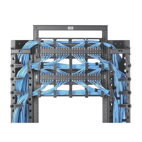 Hubbell HS13 Horizontal Cable Management, S-Series, 1-Unit, 3\\" Extension, Black