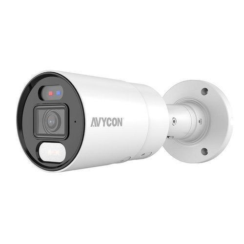 AVYCON AVC-NDB81F28 Diversity Series 8MP Bullet IP Camera with Active Deterrence, 24/7 Color, H.265, 2.8mm Fixed Lens