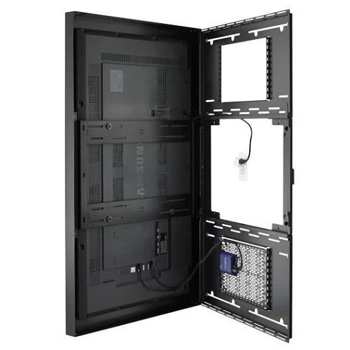 Chief LW75UBPG Impact 75\\" On-Wall Portrait Kiosk with Protective Glass, Black