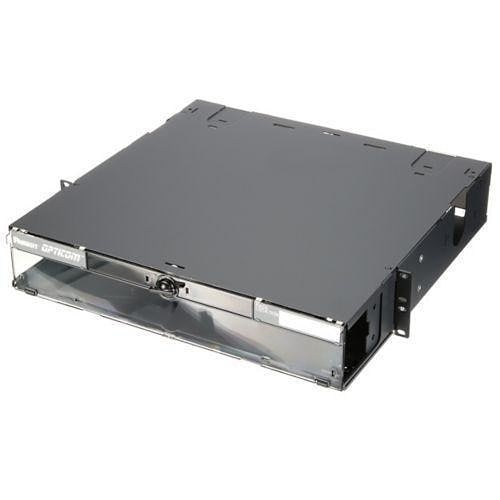 Panduit FCE2U Opticom QuickNet Rack‑Mount Fiber Enclosure, 2RU, Black