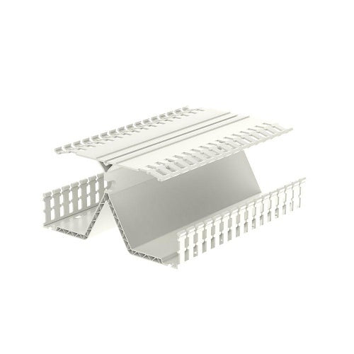 Panduit DRD44WH6 PanelMax DIN Wiring Duct with Base, Covers and DIN Rail Fasteners, 4-Height