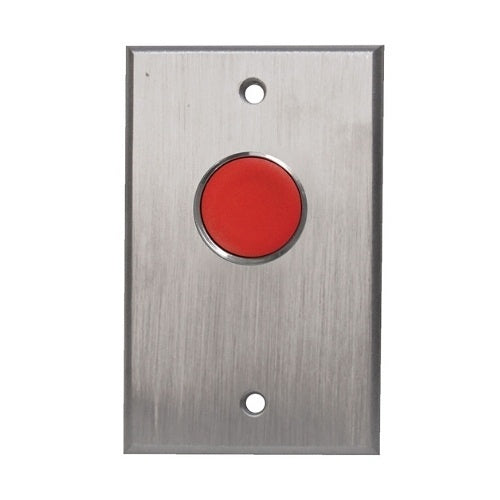 Camden CM-7020R Vandal Resistant Recessed Push Button, Red
