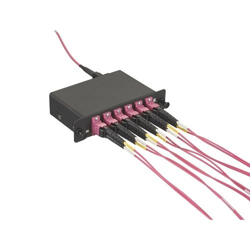 Hubbell DFHPCLCLCF3MVI Fiber Optic, Patch Cord, Plenum, OM4, Duplex, LC to LC, 3M, Violet