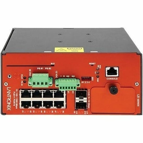 Lantronix LSS2200-8P LS Series Managed Layer 2+ Hardened Gigabit Ethernet PoE++ Switch