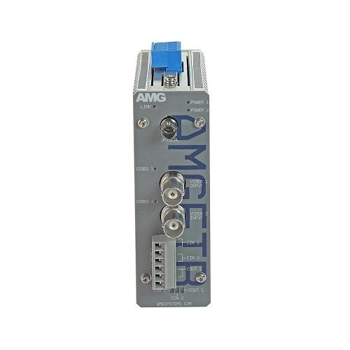 AMG Systems AMGFIB-2VT-3CC-S1A AMGFIB Series 2-Channel CVI / TVI / AHD / CVBS Video Transmitter, 3-Contact Closure, Singlemode 20Km, 1-Fiber, A-Side