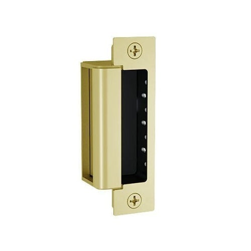 HES 1600-CLB-606 1600 Series Complete Electric Strike for Latchbolt Locks with 1LB Faceplate Kit, Satin Brass