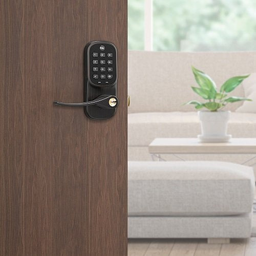 Yale YRL216-ZW2-0BP Assure Lever Push Button Keypad Lock with Z-Wave Plus, Oil Rubbed Bronze