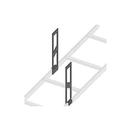Middle Atlantic CLH-SS-12-2 CL Series 12\\" Cable Ladder Side Stand-Off, 2-Piece, Black