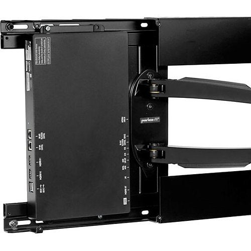 Peerless-AV HA746-STB Hospitality Wall Arm Mount with STB Enclosure for 43\\" to 55\\" TVs, Semi-Gloss Black