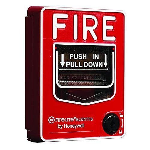 Fire-Lite BG-12S Single-Action Pull Station with Pigtail Connections