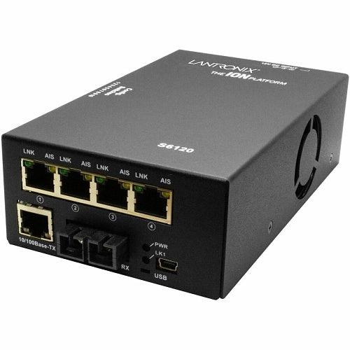 Lantronix S6120-1014-OZ 4X T1/E1 ION with Ethernet to Fiber SM SC 20KM