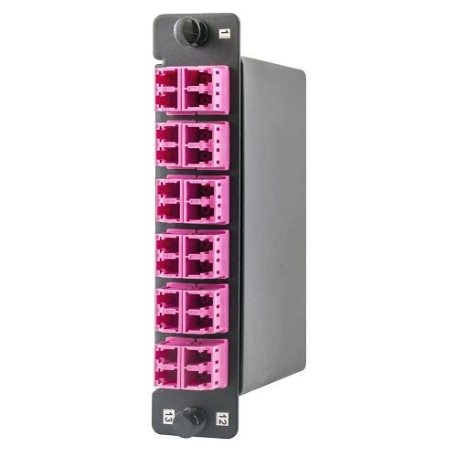 Hubbell OCLCD50G4VI Fiber LGX Cassette, OM4, LC Duplex to 2 MTP, Violet
