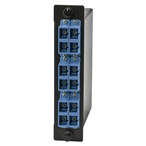 Hubbell HPJ6A24A NEXTSPEED Ascent Category 6A Jack Panel Kit with Cobra-Lock Termination 24-Port Angled Black